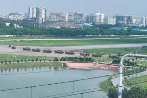 Tanks Leaving Cantonment